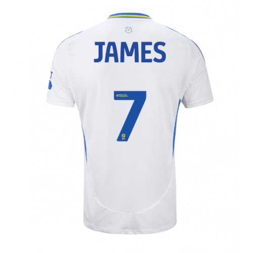 Fotballdrakt Herre Leeds United Daniel James #7 Hjemmedrakt 2024-25 Kortermet